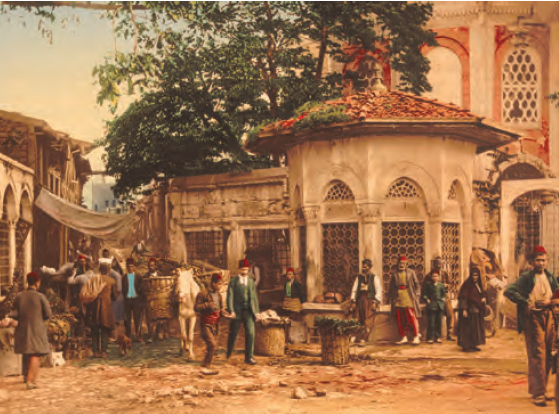 Bir Osmanlı çarşısı (Washington Kongre Kütüphanesi)