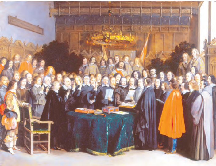 Westphalia Antlaşması imzalanırken (Tablo)