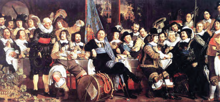 Westphalia sonrası kutlamalar (“Atıcılar ziyafeti”, Bartholomaeus van der Helst, Rijksmuseum Amsterdam)