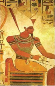 Mısır resminde profilden çizilen bir soylu