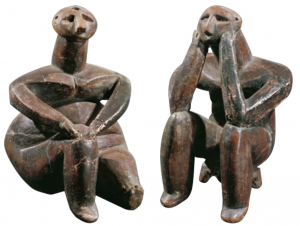 Seramik kadın ve erkek heykelleri (MÖ 4.500), Romanya Ulusal